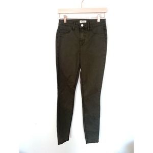 L’AGENCE cute green marguerite high rise skinny jeans size 25 0053